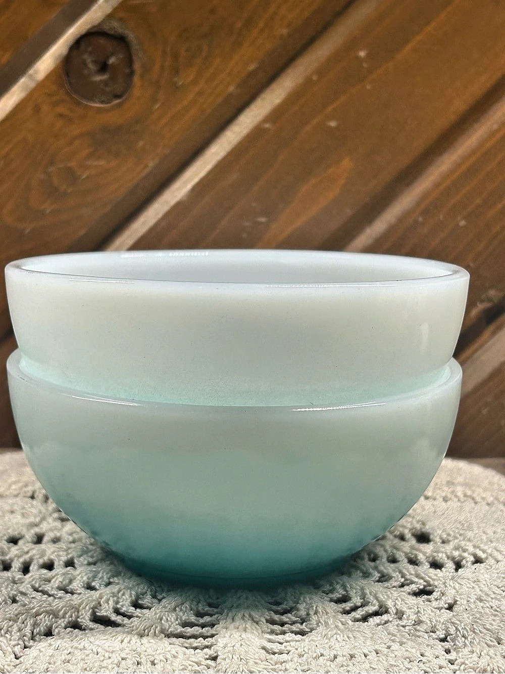 Vintage 1950s Fire-King Turquoise Ombre Bowls - Set of 2